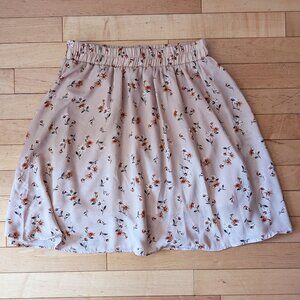 PINK FLORAL SKIRT, SMALL